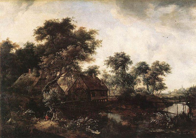 Meindert Hobbema The Water Mill France oil painting art